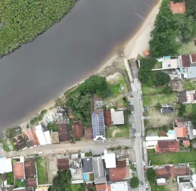 Construção dos molhes de Itapoá - SC