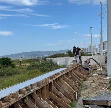 Fiscalização da Obra de Urbanização da Orla Norte de Balneário Piçarras-SC