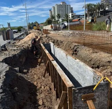 Fiscalização da Obra de Urbanização da Orla Norte de Balneário Piçarras-SC