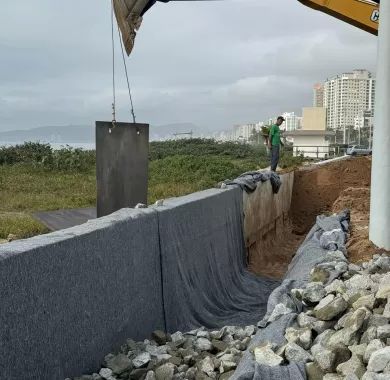 Fiscalização da Obra de Urbanização da Orla Norte de Balneário Piçarras-SC