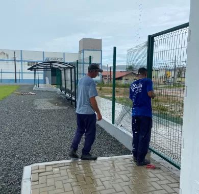 obra de revitalização e modernização do Campo de Futebol Municipal Quinca Ludo em Balneário Piçarras/SC