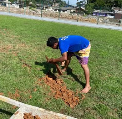 obra de revitalização e modernização do Campo de Futebol Municipal Quinca Ludo em Balneário Piçarras/SC